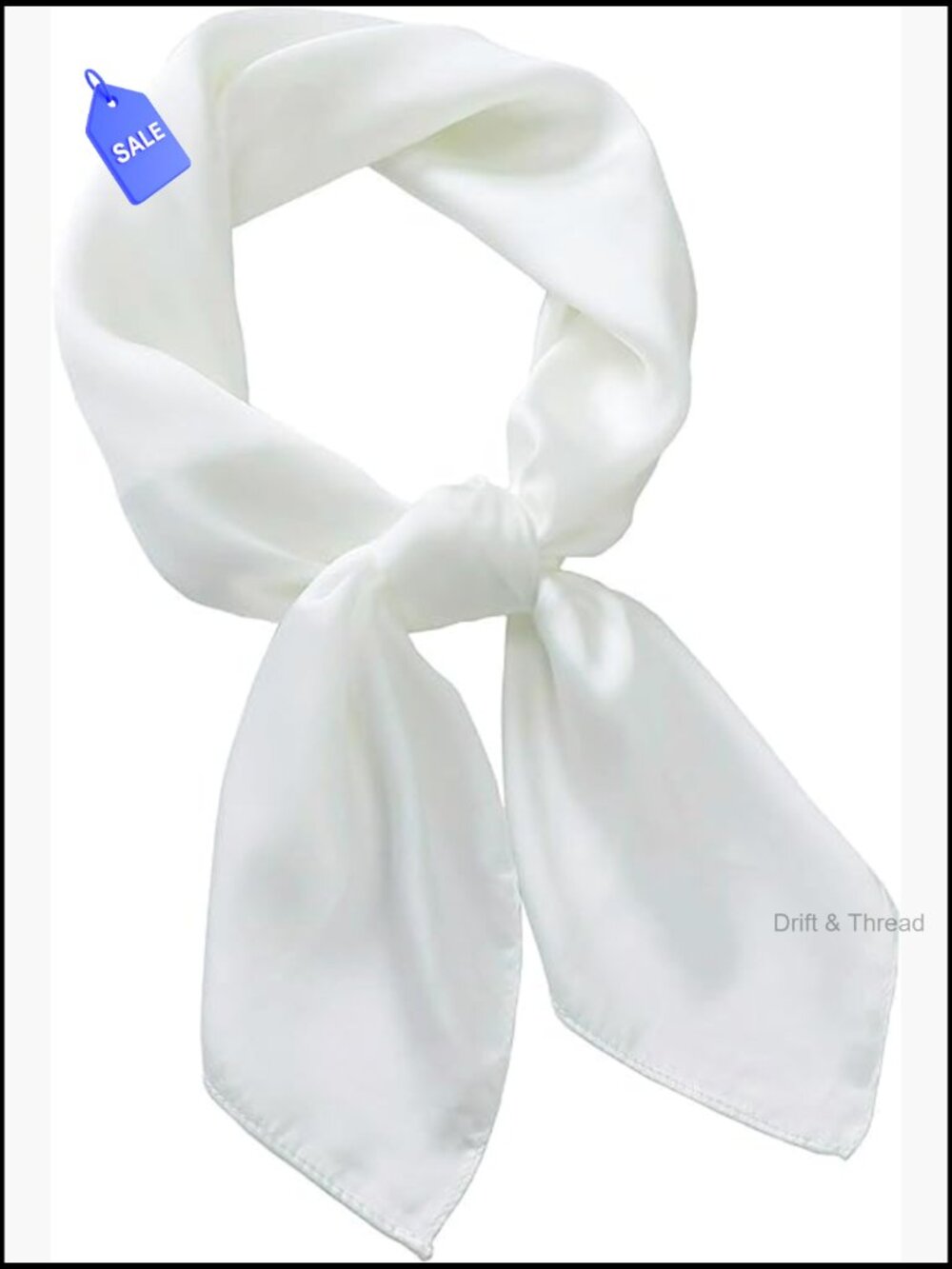 Square Satin Scarf 27.5" Silk-Like Polyester Multi-Purpose Accessory